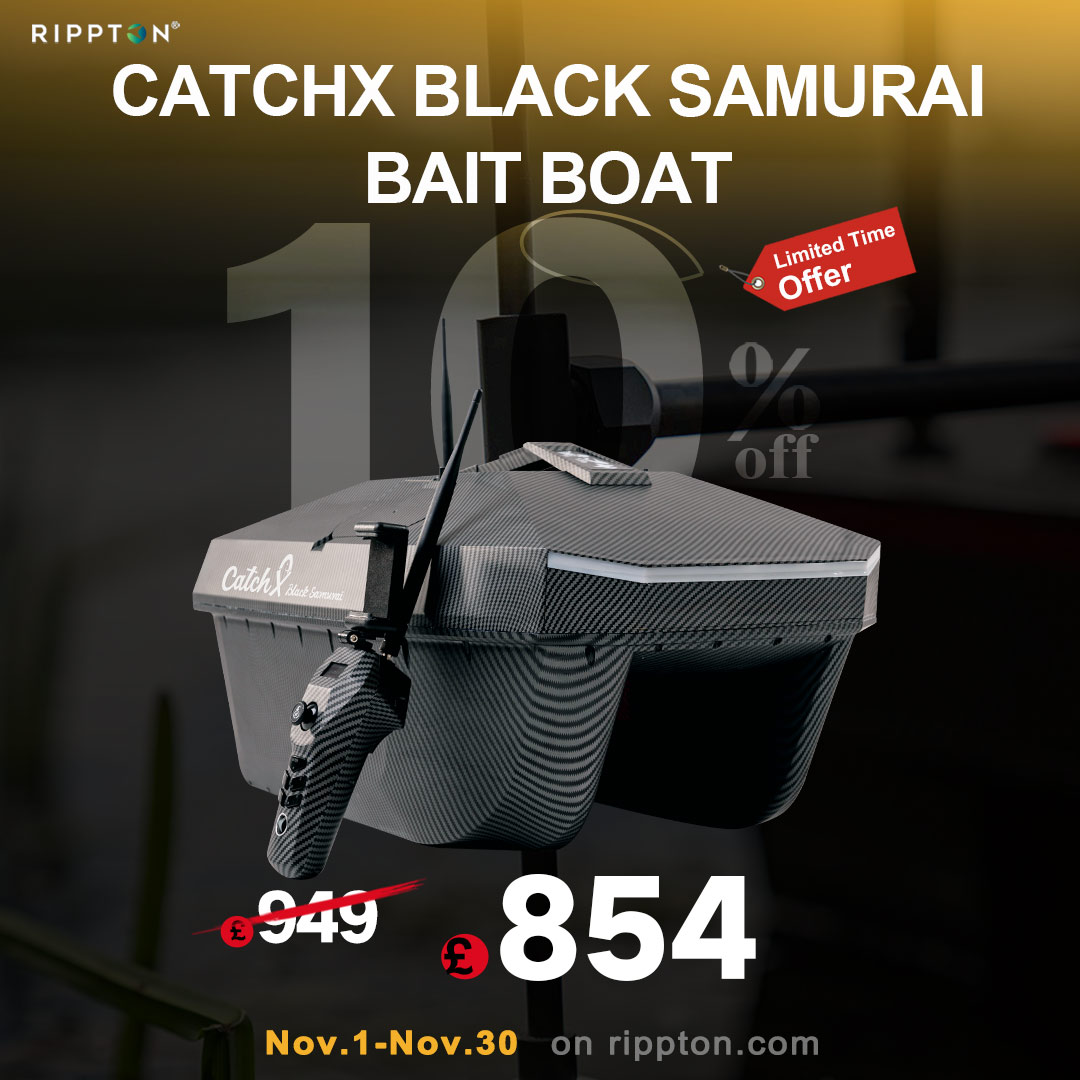 CatchX Black Samurai Bait Boat