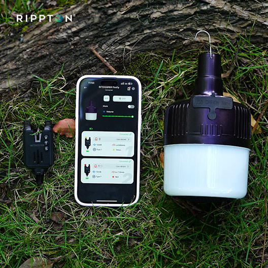 Advanced remote bivvy light carp fishing gear featuring remote access and bite alarm functionality for night anglers