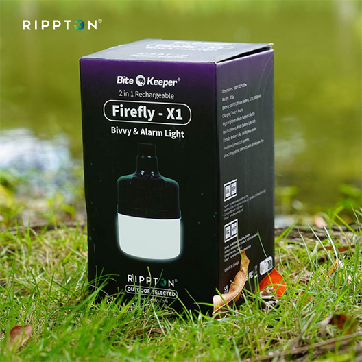 Rippton Firefly automatic bite alarm bivvy light system designed for fishing enthusiasts and outdoor adventures