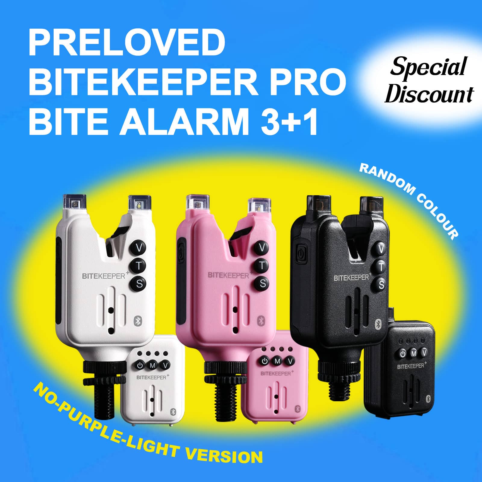 BITEKEEPER Pro Smart Bite Alarm 3+1 Set (Without Purple Light)