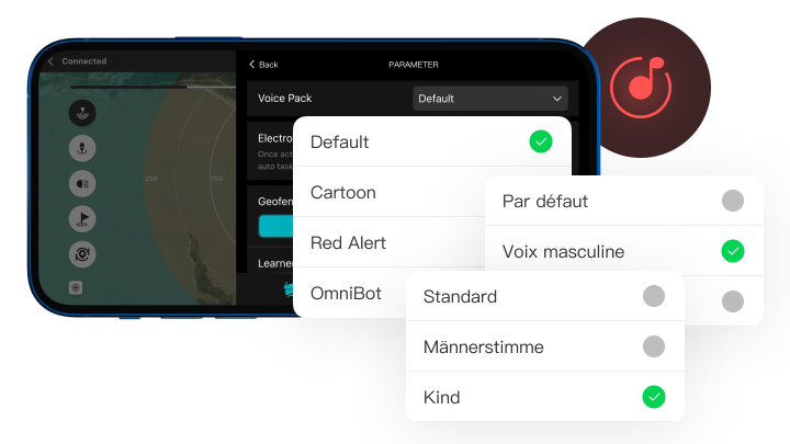 Rippton Boat App: Fun voice packs offered Multilingual support